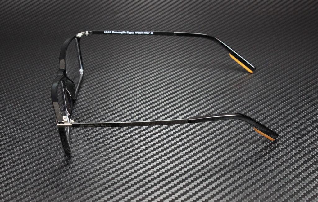Men's EZ5204 Injected Eyeglasses Ermenegildo Lens Zegna 001 58mm Shiny Black Clr