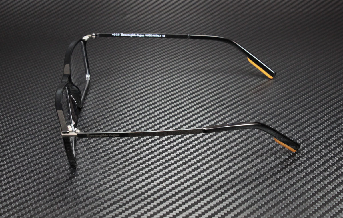 Men's EZ5204 Injected Eyeglasses Ermenegildo Lens Zegna 001 58mm Shiny Black Clr