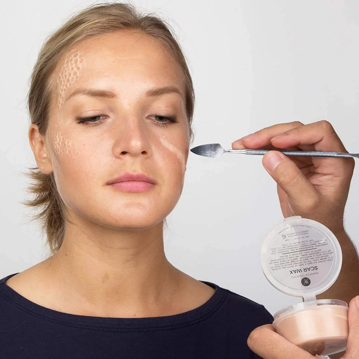 and with FX Kit and Theatrical - - Scar Sponge Special Wheel, Paste, Makeup Blood for Color Effects Sided Double Perfect Foam Spatula, Makeup Block Narrative Cosmetics Starter 6 Scab Wax Bruise