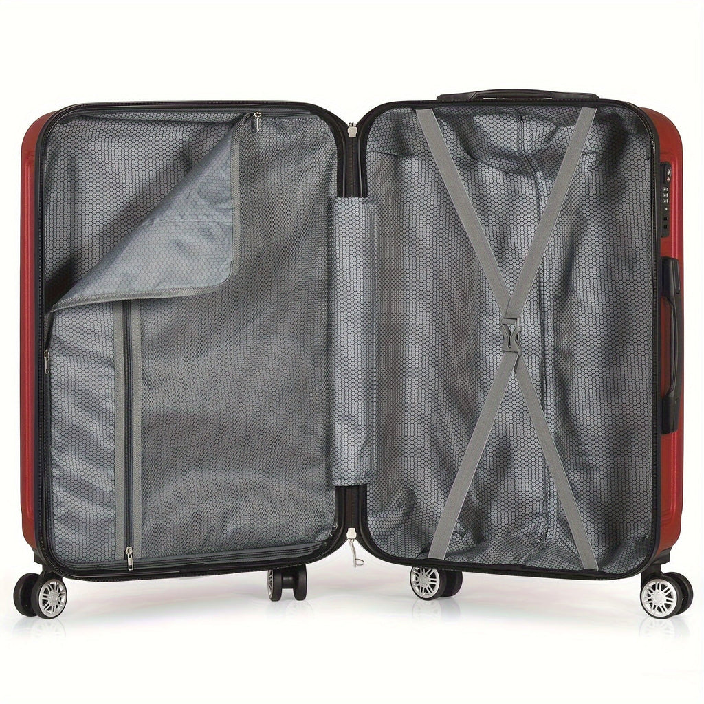 Red With Trip, Cases Outdoor Minimalist Spinner For Hard Luggage Wheels Shell Travel