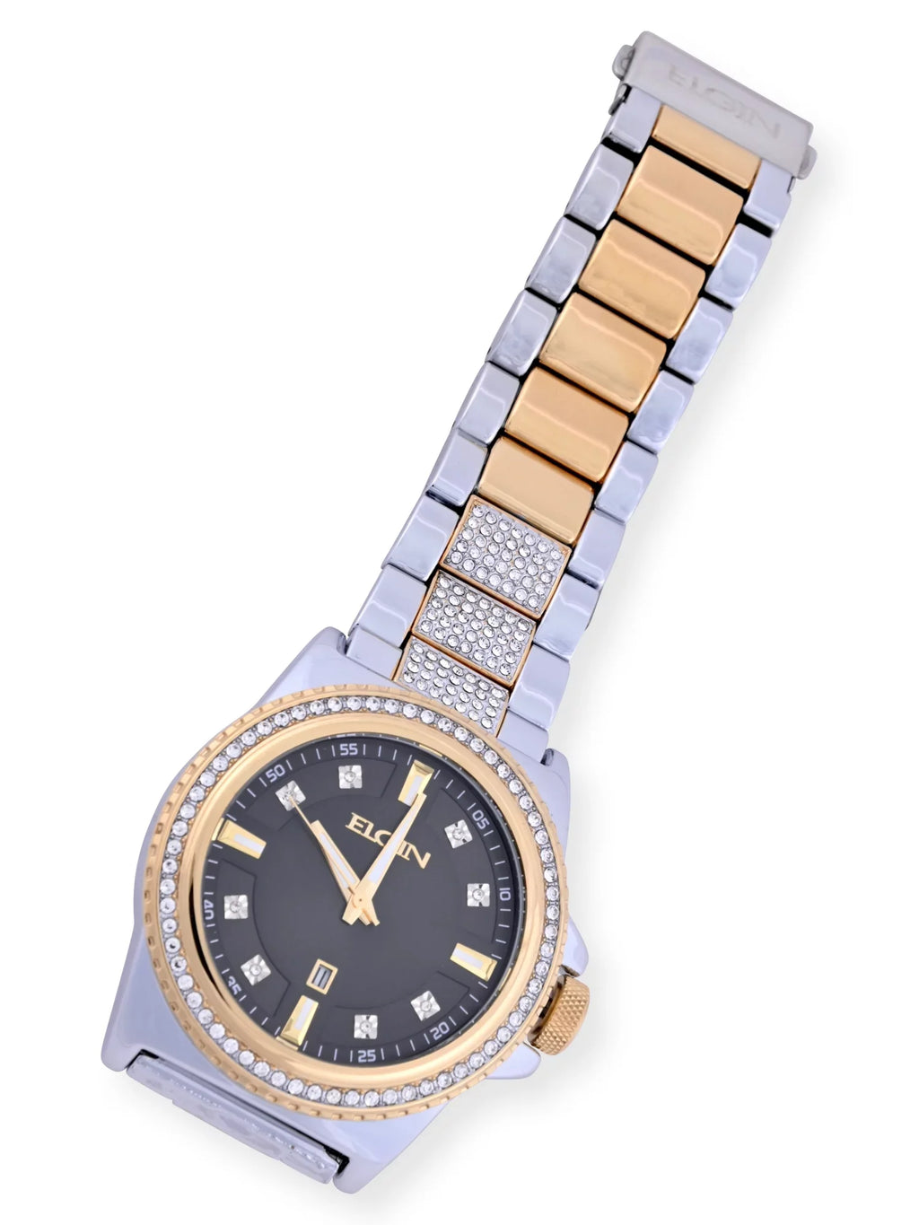 with and Watch Case Alloy Set (FG180015ST) and Male Adult Stones Gold Bracelet and in Silver Elgin