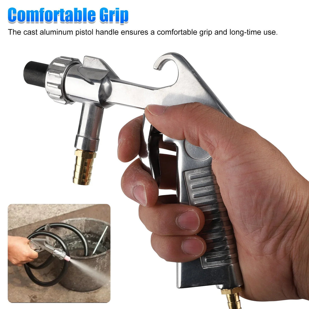 Ceramic Nozzle with 4 Gun Sandblaster Blaster Kit Air Abrasive Sandblasting Sand