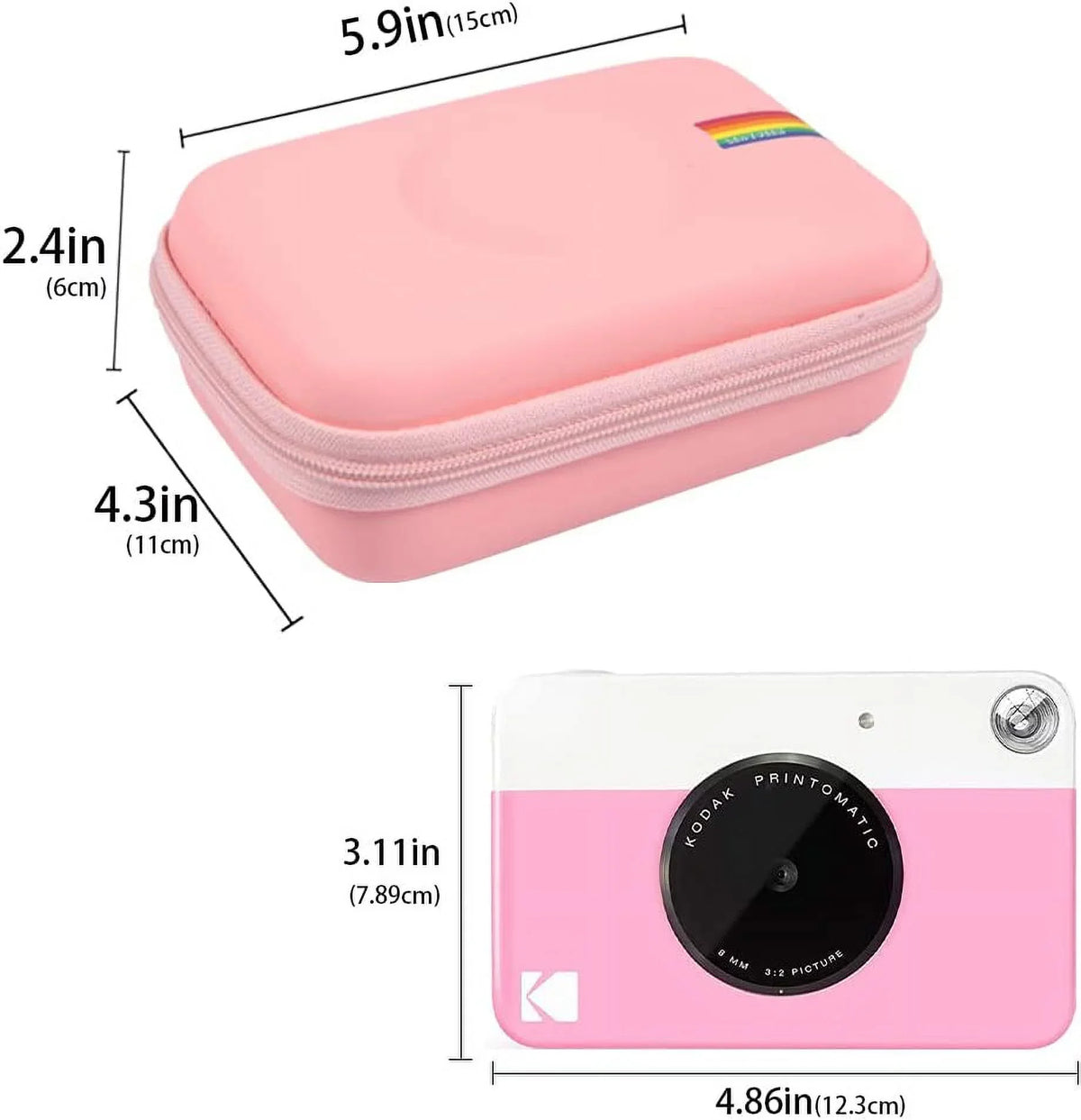 Kodak Printomatic Digital Camera(Case Only) with (Pink) Print Camera Compatible Kids Instant Case
