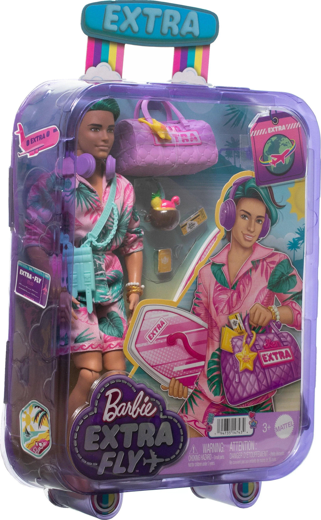 Fly with Doll Extra Barbie Fashion, Beach Ken Travel