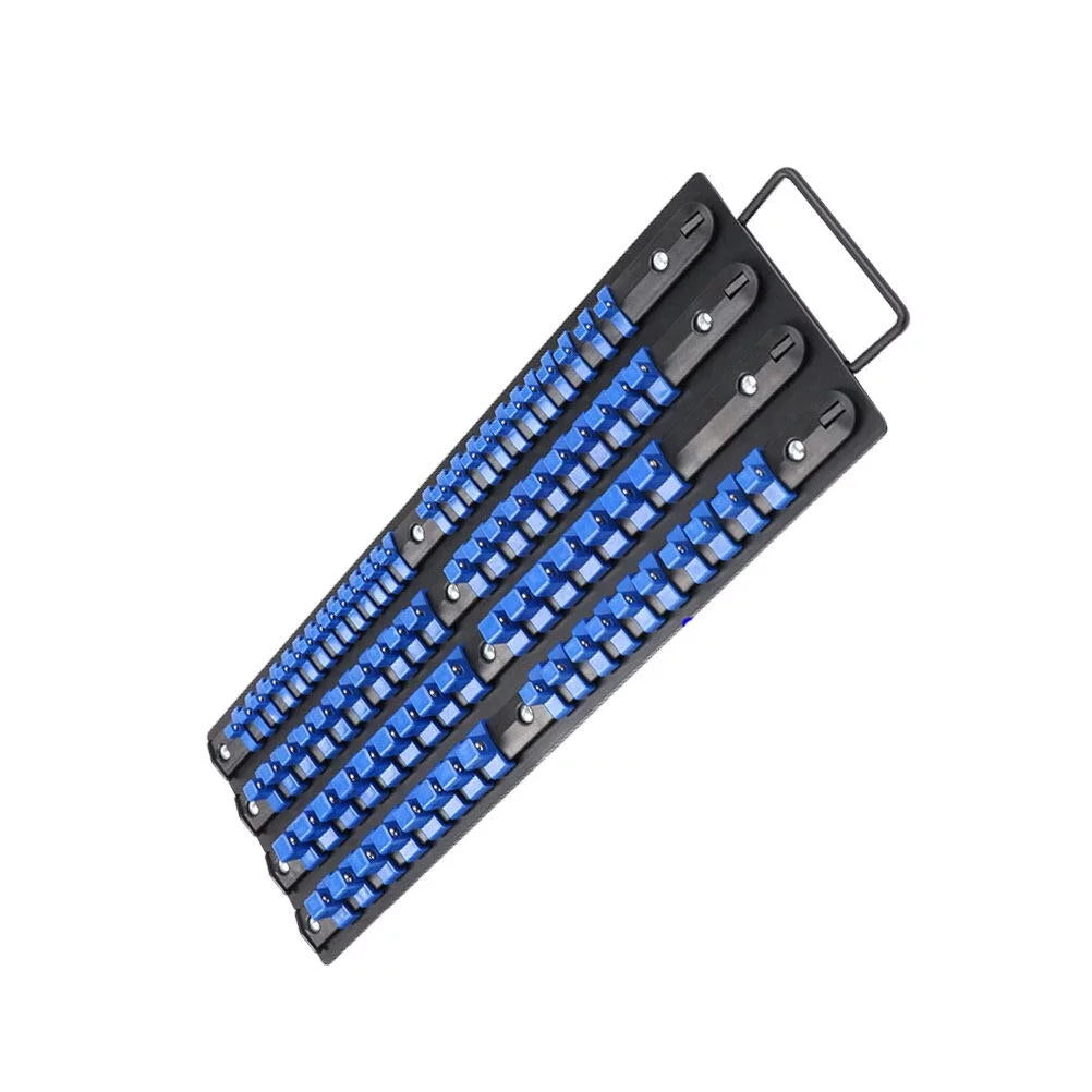 HEMOTON Holder Socket Sliding Rack Mountable Industrial Rail Organize Wrench Socket ABS Storage 80