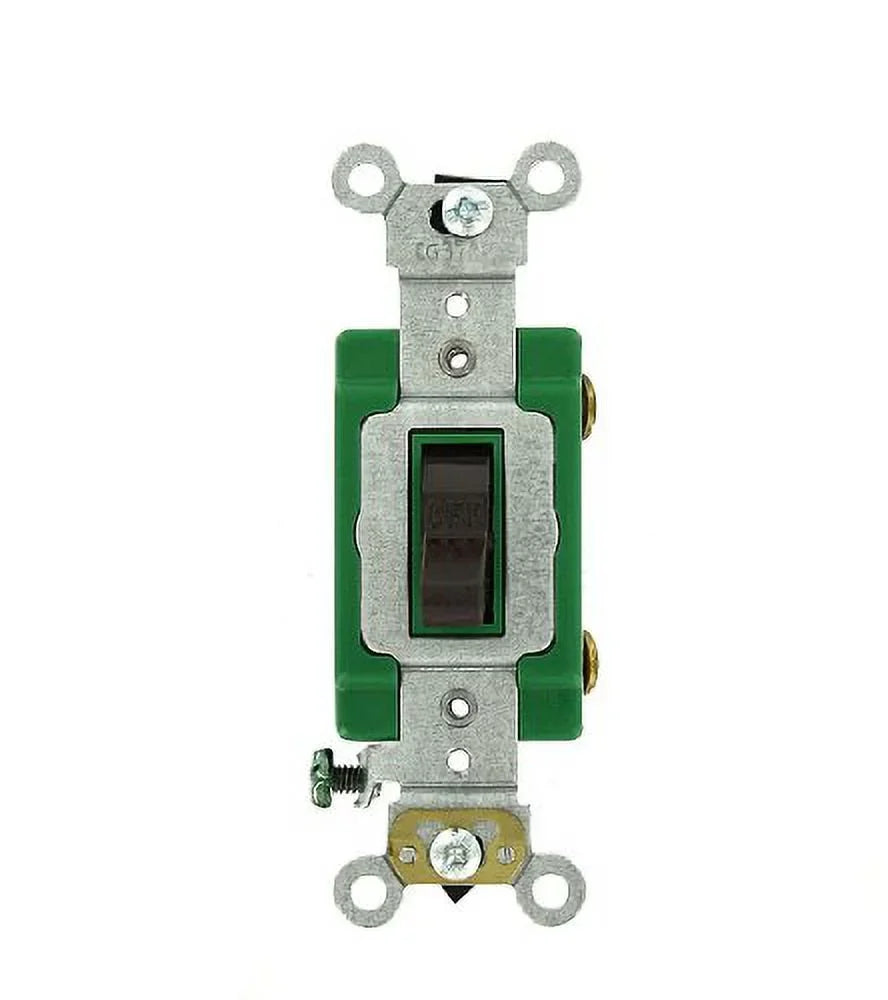 Grade Leviton Toggle 3031-2 Industrial Pole Switch Brown Single 30A Light
