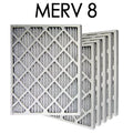 Filter 23.375x23.375x1.75 - 6PK Actual 24x24x2 Pleated | Size 8 MERV Air