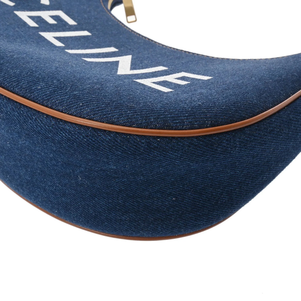 Pre-Owned (Like New) Ava Handbag 193952DKA Leather CELINE Women's Blue Denim