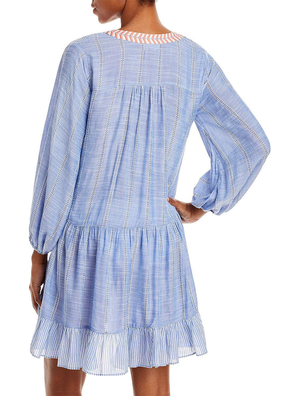 Dress (S, Shoshanna Chambray/White) Cover-Up Mini Swim Women's