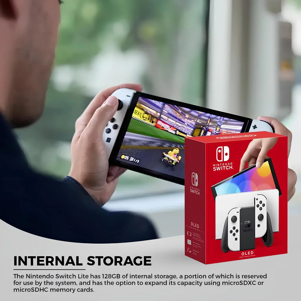 '+ White 8 Luigi, OLED Nintendo Card Switch 128GB Mario - & Deluxe Peach Character More Kart Group -