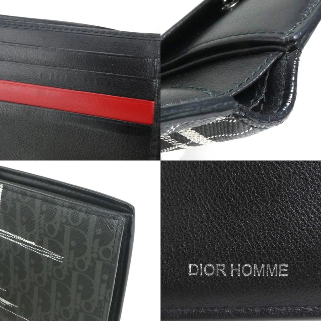 Pre-Owned (Good) wallet HOMME black series men leather Dior Homme folio DIOR