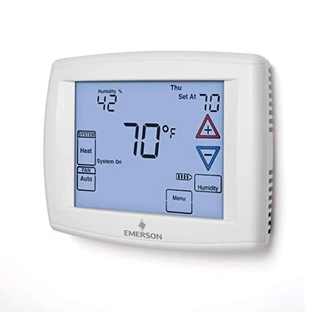 7-Day 1F97-1277 Systems Heat Touchscreen Pump Thermostat Programmable and Single-Stage Emerson for