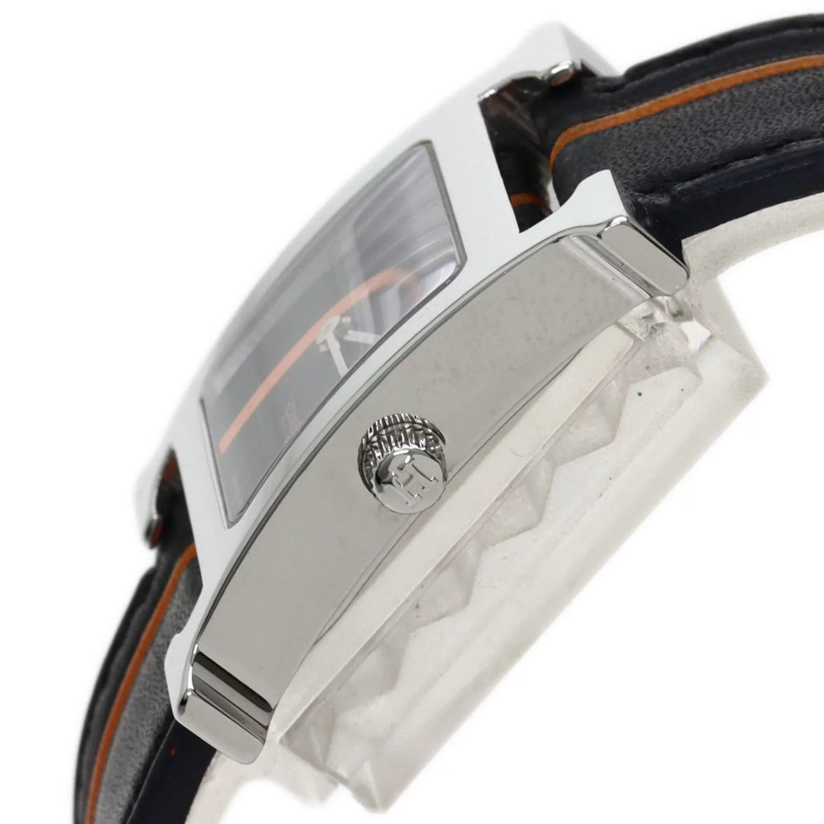 Steel/Leather Wristwatch HERMES Stainless Watch Women's H HH1.210 Hermes (Good) Pre-Owned