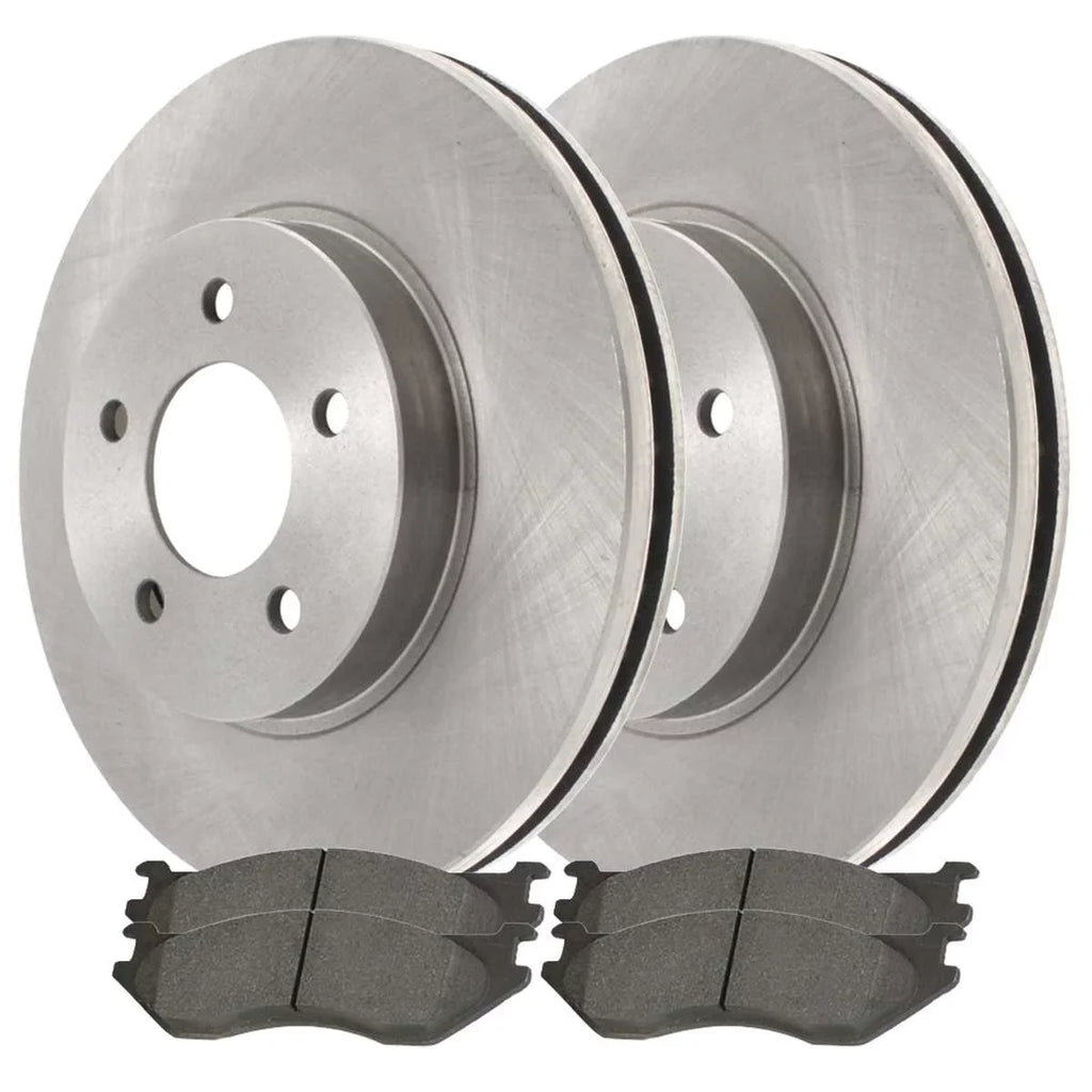 4WD 5.7L 2004-2006 Driver 5.9L 2005 RWD Passenger and Front 4.7L Durango 3.7L Rotors Kit for Side V8 2003 and Dodge Replacement Ram 1500 2004 AutoShack Pads V6 2002 Brake Ceramic