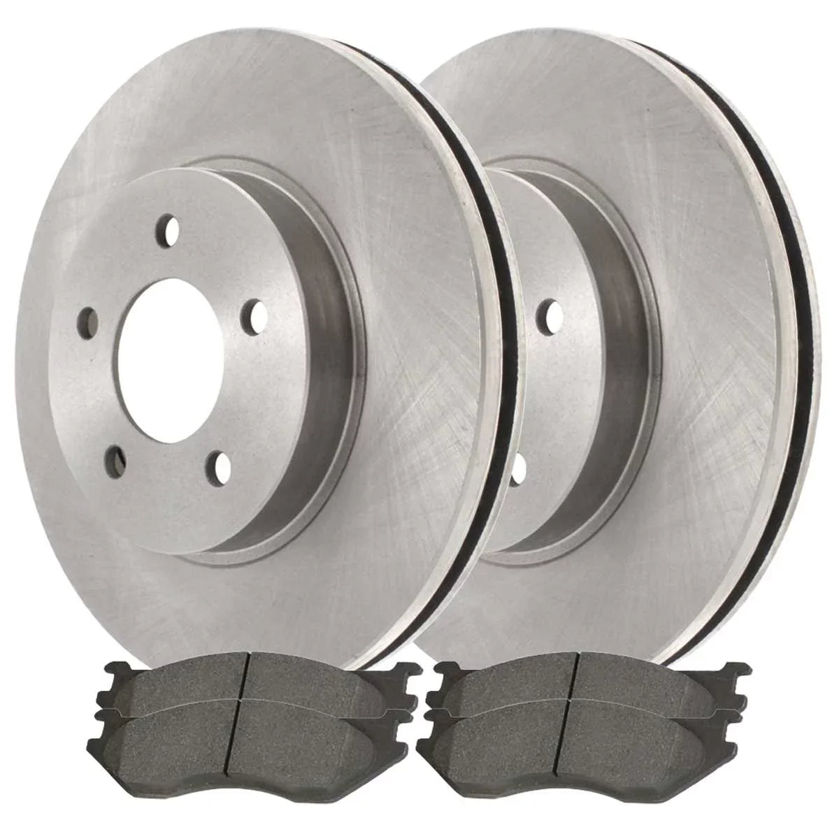 4WD 5.7L 2004-2006 Driver 5.9L 2005 RWD Passenger and Front 4.7L Durango 3.7L Rotors Kit for Side V8 2003 and Dodge Replacement Ram 1500 2004 AutoShack Pads V6 2002 Brake Ceramic