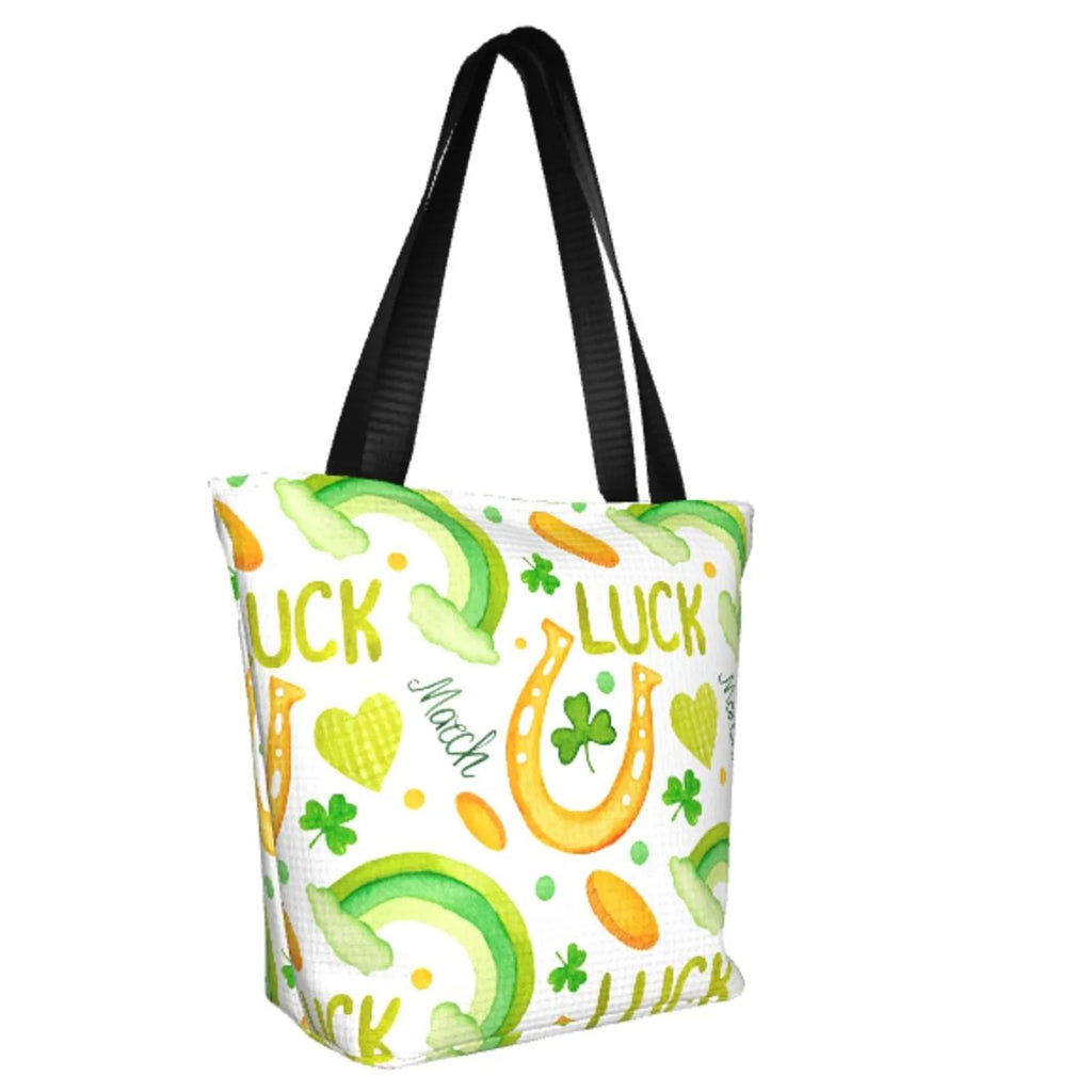 Bag Buying Fitness Zip, Bag, Easygdp Patrick's Office, for with Handbag Canvas Suitable Tote St Shoulder Day1 Groceries, Shopping Stylish