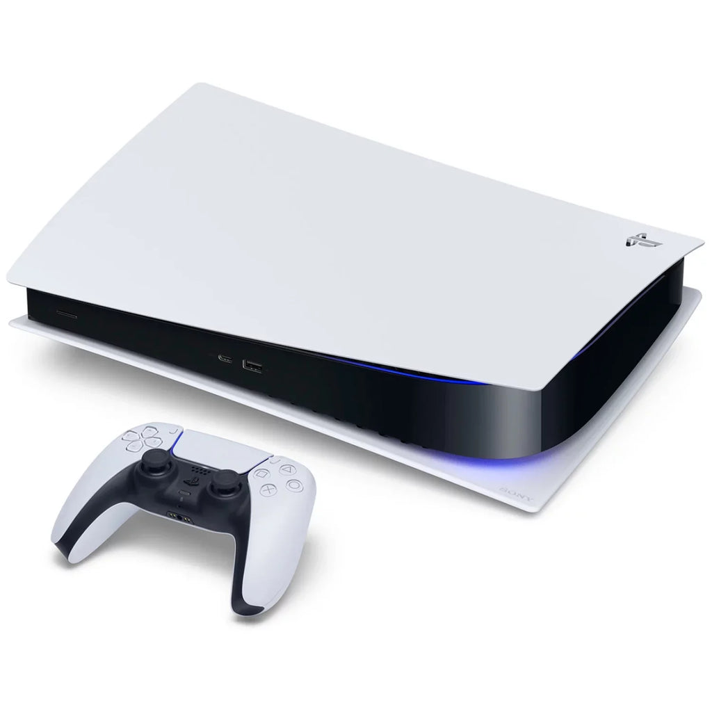 Extra with Controller and Edition Digital DualSense Cleaning Bundle Sony 5 Cloth Playstation Blue Console Charging with Station