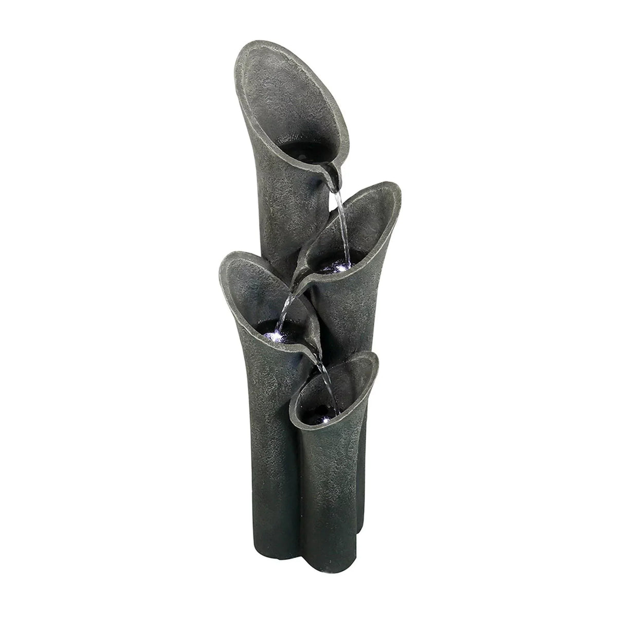 Resin 33.5'' Water for with Garden Water Light, Outdoor Fountain Fountain Floor Meedzom