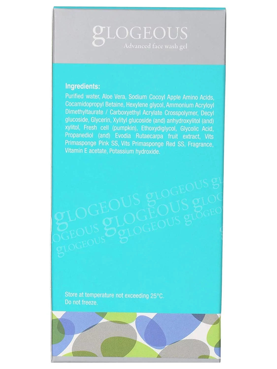 Glycolic FACE 100GM GEL Aloe Vera E Acid GLOGEOUS WASH Vitamin