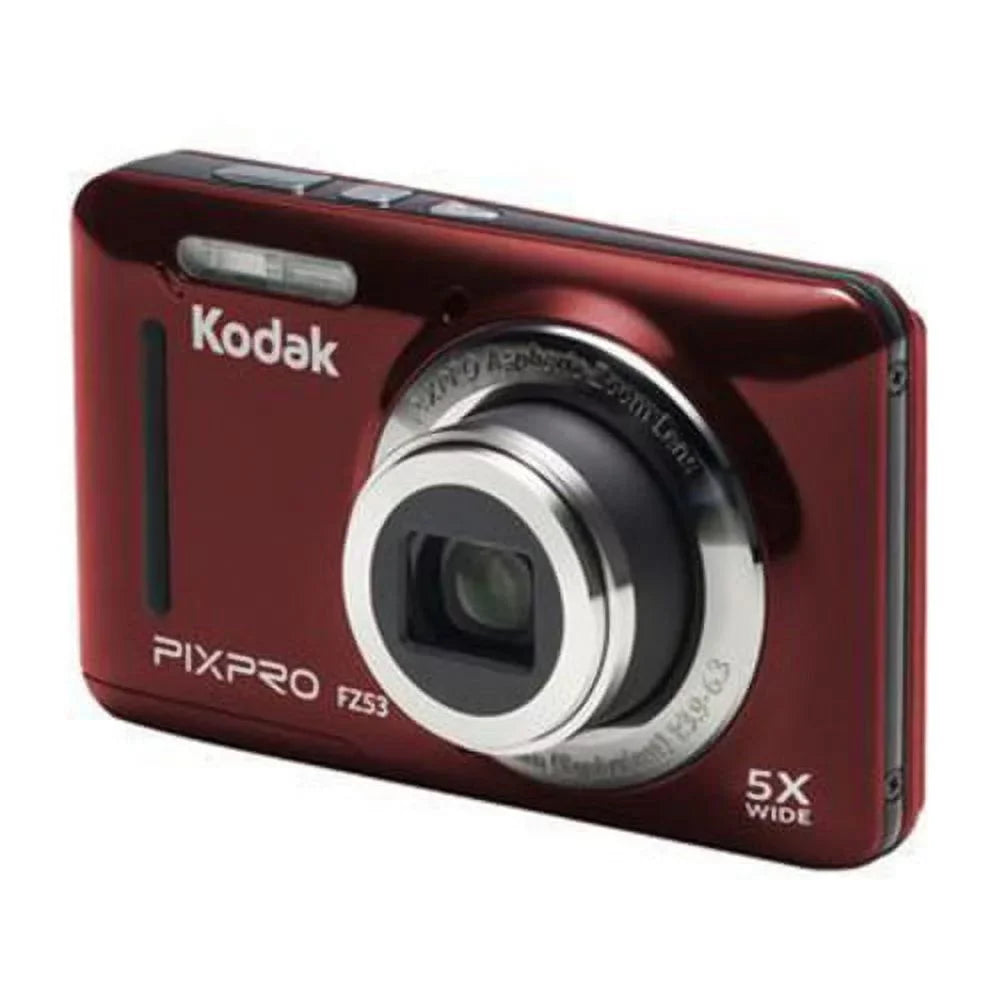 Digital Camera Card Case with Friendly and FZ53 Zoom Kodak (Red) Memory PIXPRO