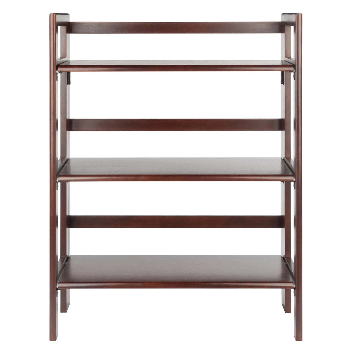 Foldable Winsome Wood Walnut Terry Stackable, Shelf, 3-Tier Finish