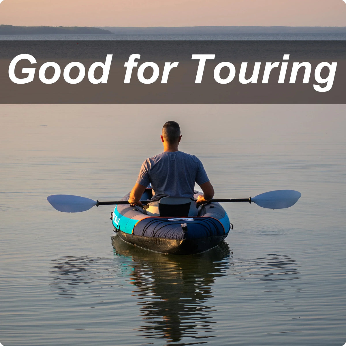 Inflatable White Paddles,Hand Persons Kayak with Water sit-on 1-2 BLUE BRIGHT Touring Paddling Pump,Backpack,Fins