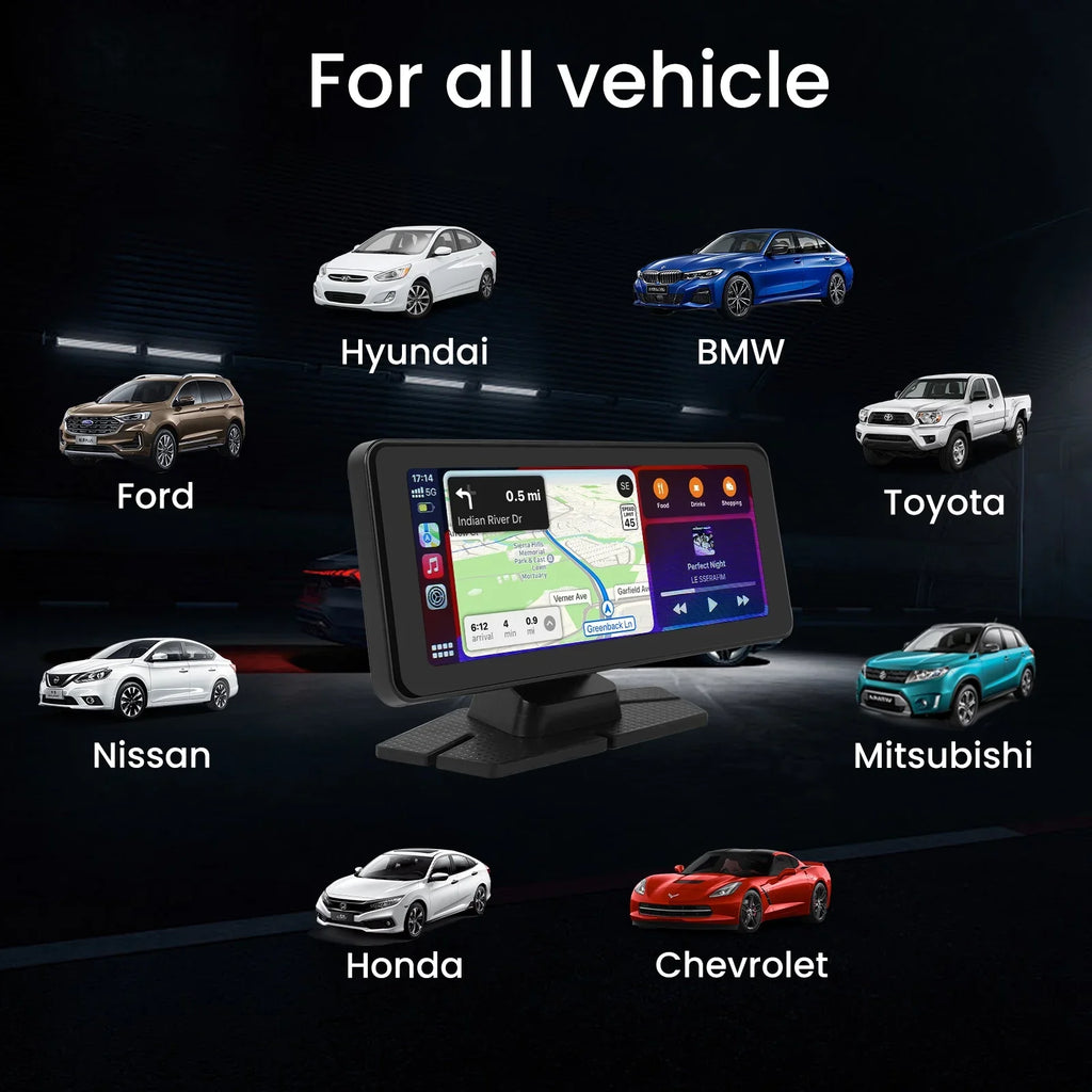 & Backup Car Android 1080p with (6.9inches) Apple 4K Carplay Navigation, Auto Touchscreen NEXPOW Audio Stereo, with Car Carplay Camera, Dash GPS Bluetooth Receivers Portable Cam,