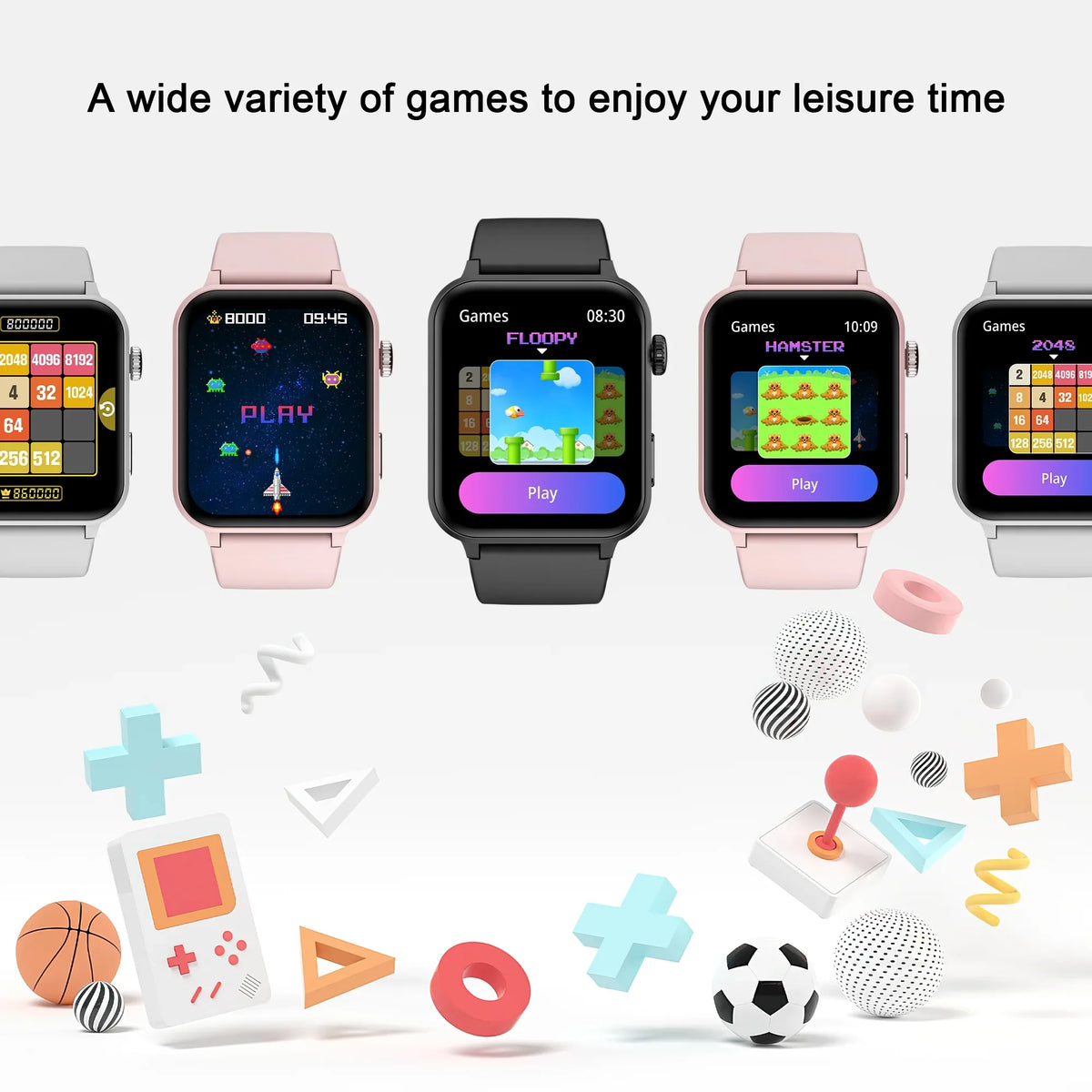 iOS, 1.83" Sports Fitness Call/Voice with Black Watch for Android for and Assistant, Waterproof, Women Modes 100+ Watch Bluetooth Smart