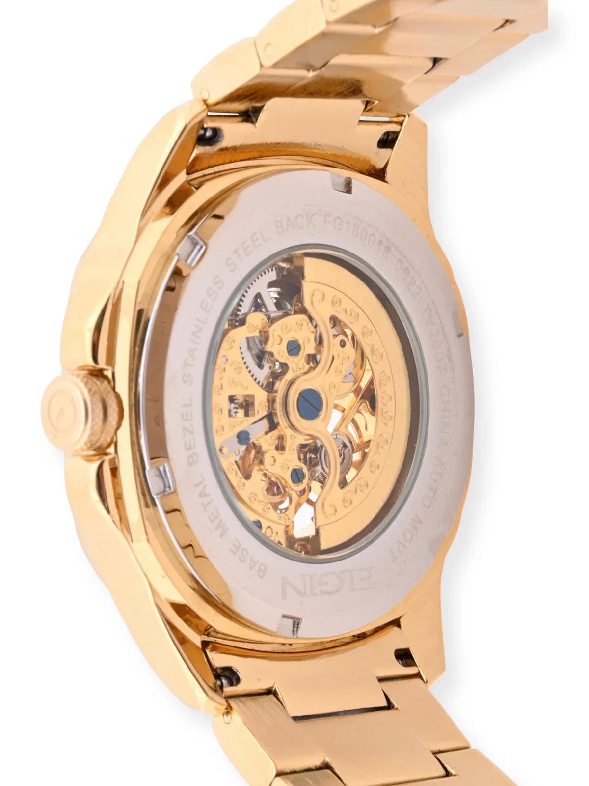 Adult Case Allow Czech Bezel and Elgin Brass Male Watch Stones (FG180018) with in with Gold