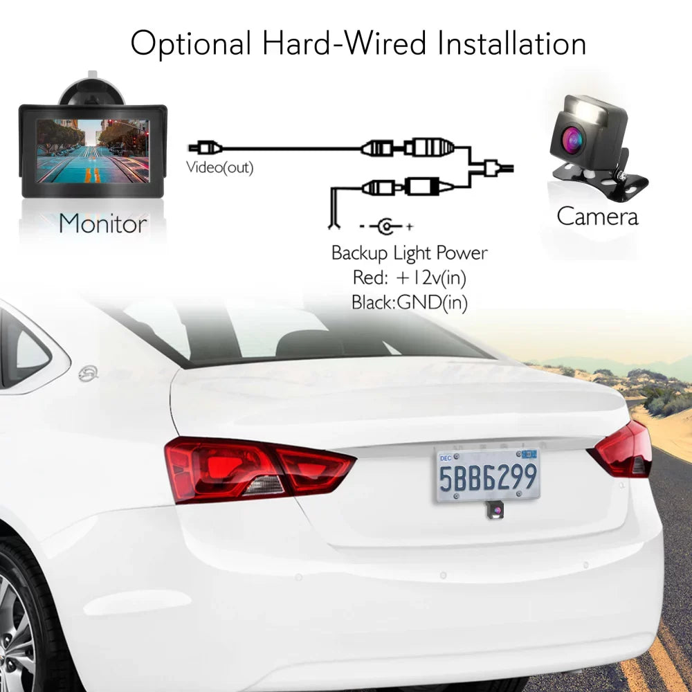Parking Wireless Safety/Vehicle Pyle Reverse Car Backup Camera Waterproof Monitor Rear System View