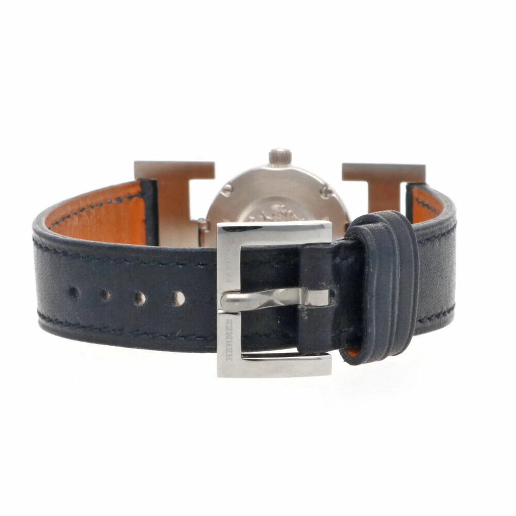 Watch Quartz Pre-Owned Stainless HERMES Steel (Good) PA1.230 Diamond Hermes Paprika Ladies Bezel
