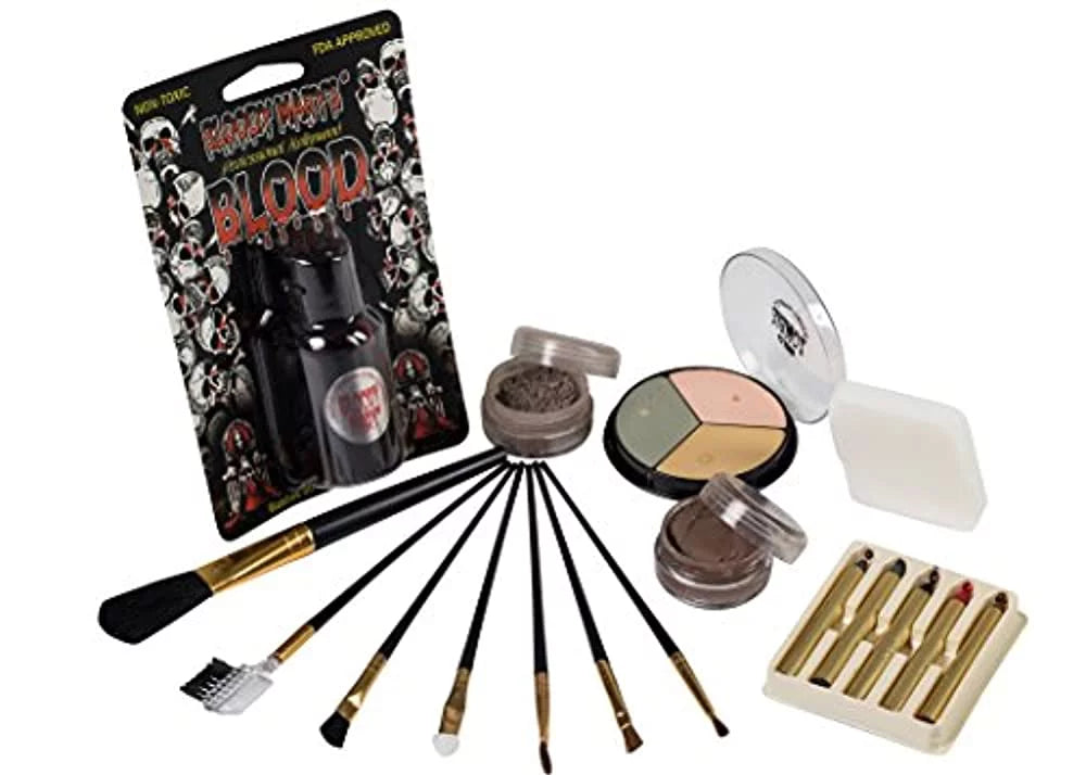 Special Dead - By - Makeup 1 Halloween Costume Palette 5 Tools Brushes, Effects Powder, Mary - FX Bloody Sponge Setting Carrying Kit Walking Blood, - Crayons, 4 Included Makeup Case Application Zombie