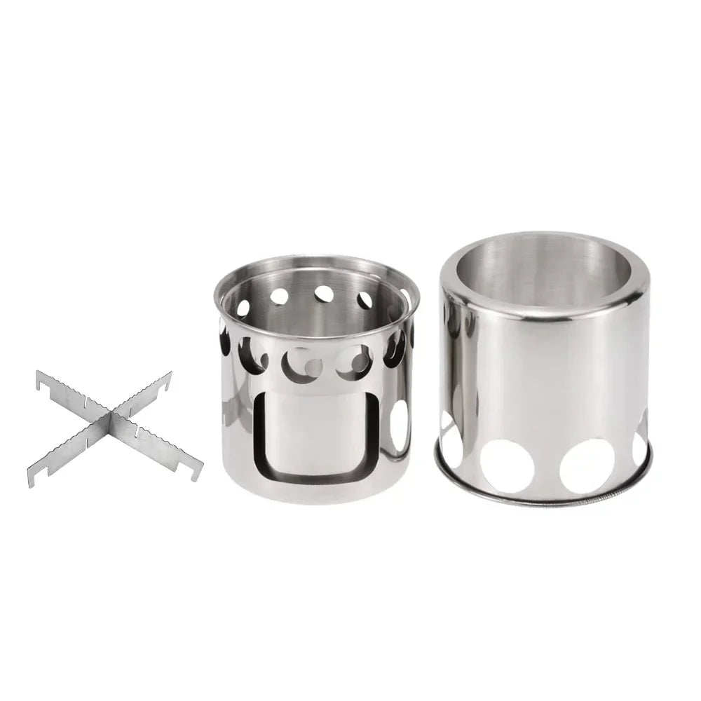 Set, Burning Wood and Backpacking Compact Stove Activities Cooking for Tomshoo Pot and Ideal