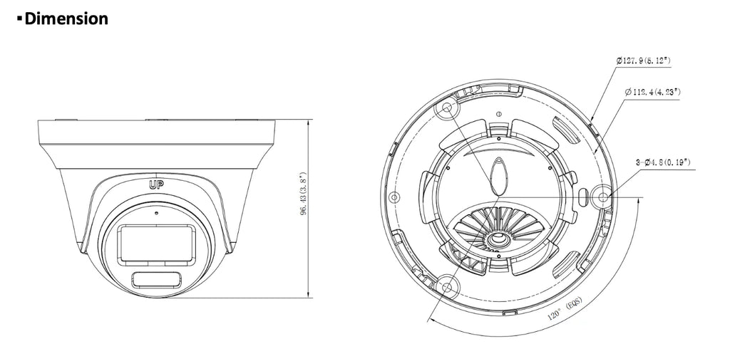 HD-TVI Camera LED LTS Full 2.8mm 131ft CMHT1782W-28CF Turret 247 WDR LTCMHT1782W-28CF 8MP/4K Color