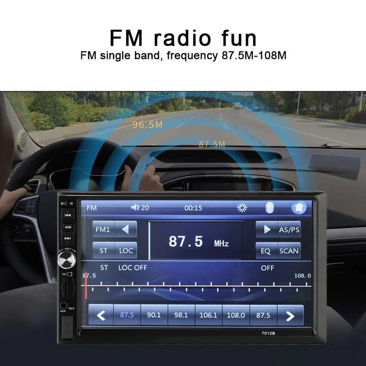Polarlander with Screen link Din Car FM Player mirror Car AUX function MP5/4/3 4LED with SD HD Touch Double Audio USB Bluetooth backup 7-inch Multimedia camera radio Stereo Car