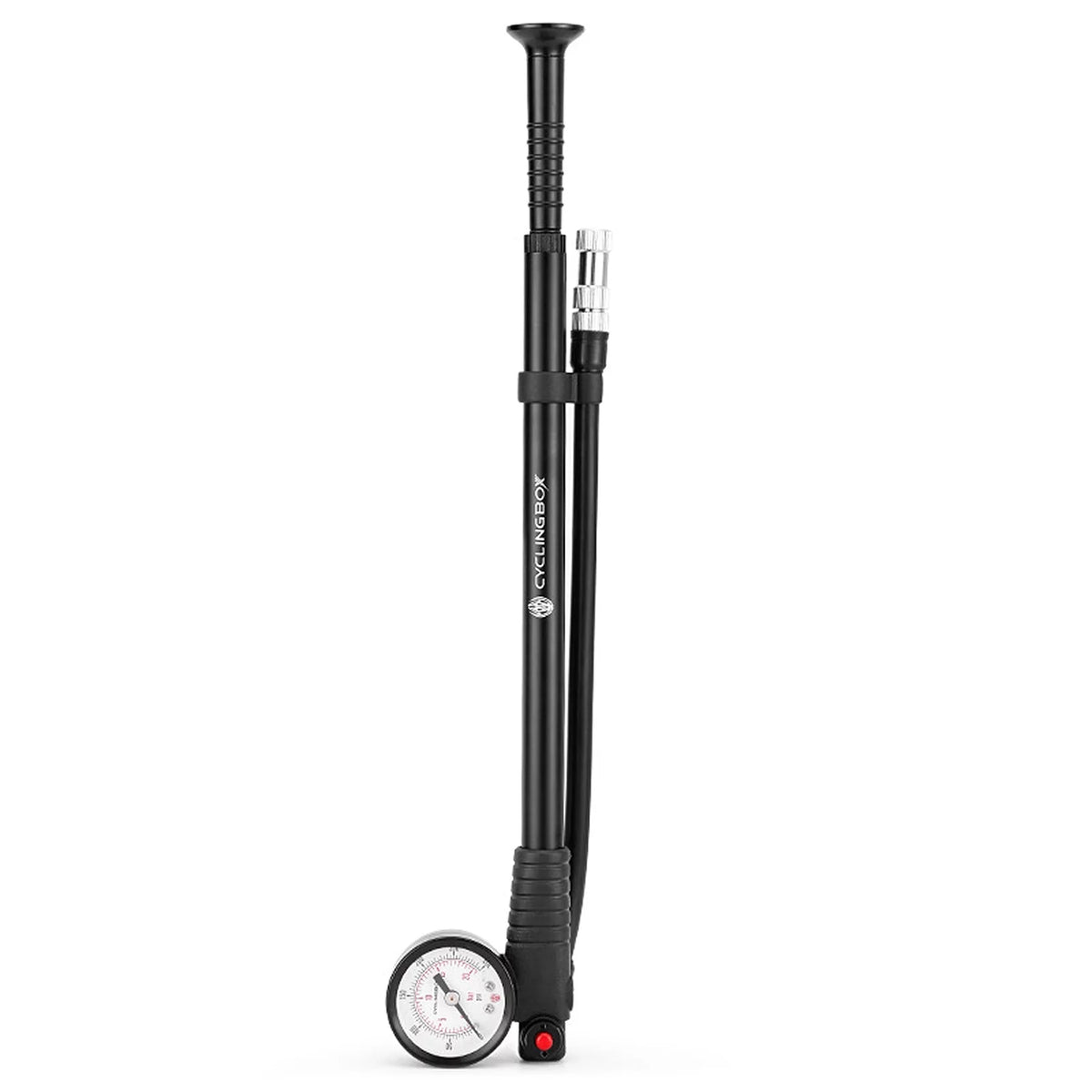 for Bike Shocks Fork High Suspension Gauge CYCLINGBOX Pump with Air Presta Road Front Schrader Valve Mountain Rear Pressure 300PSI