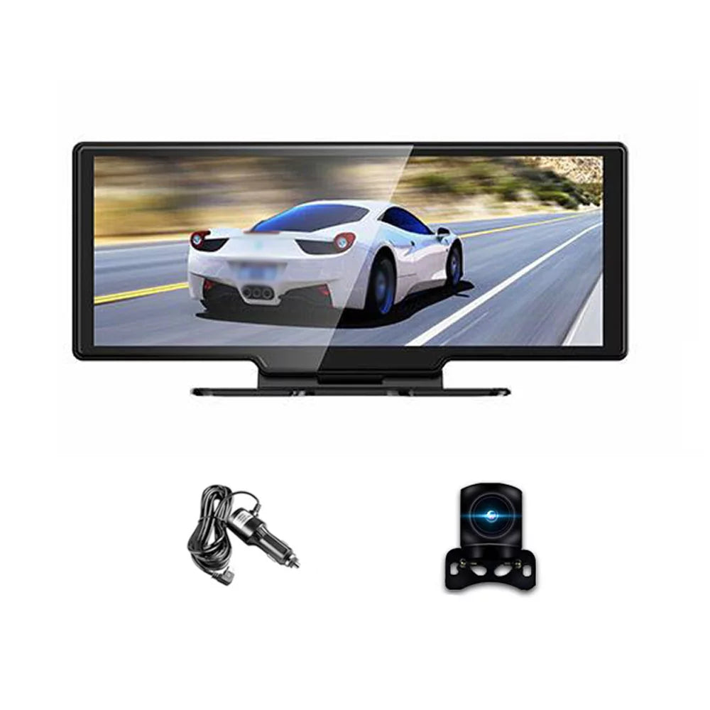 Support WiFi Touchscreen Inch & Driving Dash Hands-Free for Built-in DVR Carplay Front 4K G-Sensing Loop Android Rear Camera Recorder Calling with Parking Auto Shinysix 10.26 Recording Monitor