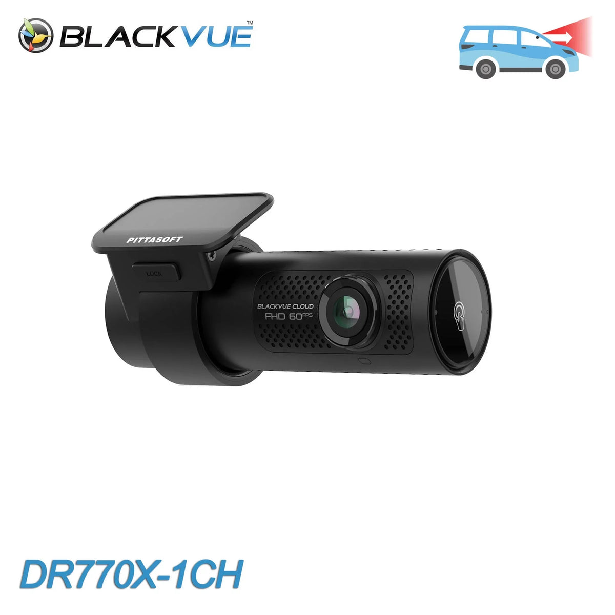 Single Lens 1080p Cam GPS Cloud-Ready 256GB With | BlackVue WiFi Card & 60FPS Dash DR770X-1CH