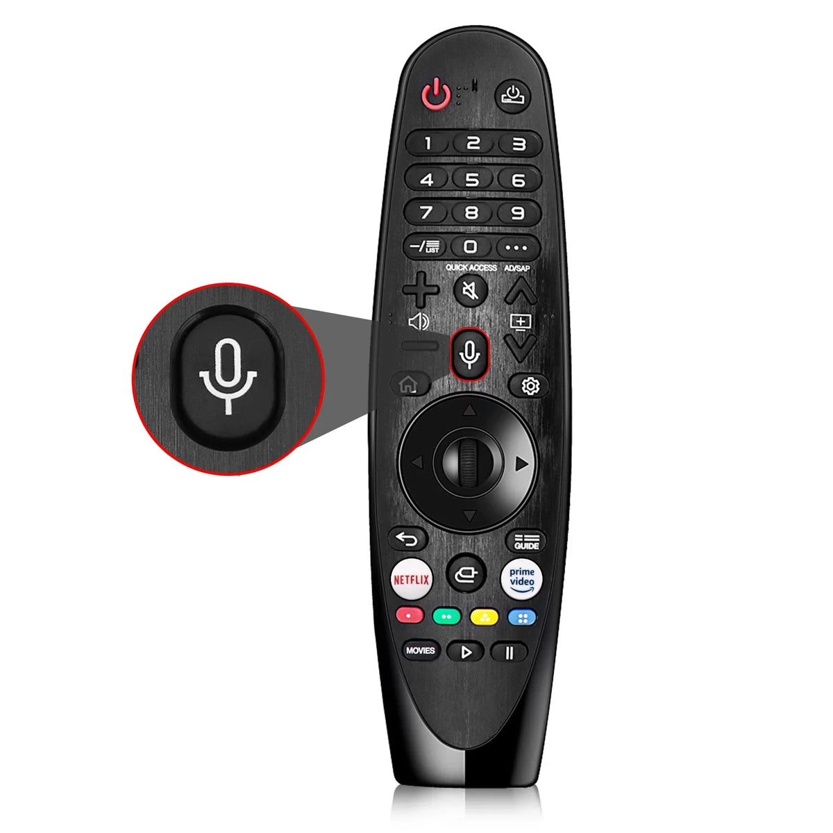 Magic New 4K UHD Function Remote Video NanoCell 8K OLED LG Google/Alexa, AN-MR20GA Voice Pointer Replacement Netflix QNED and Hot Prime Models for with Control Keys,