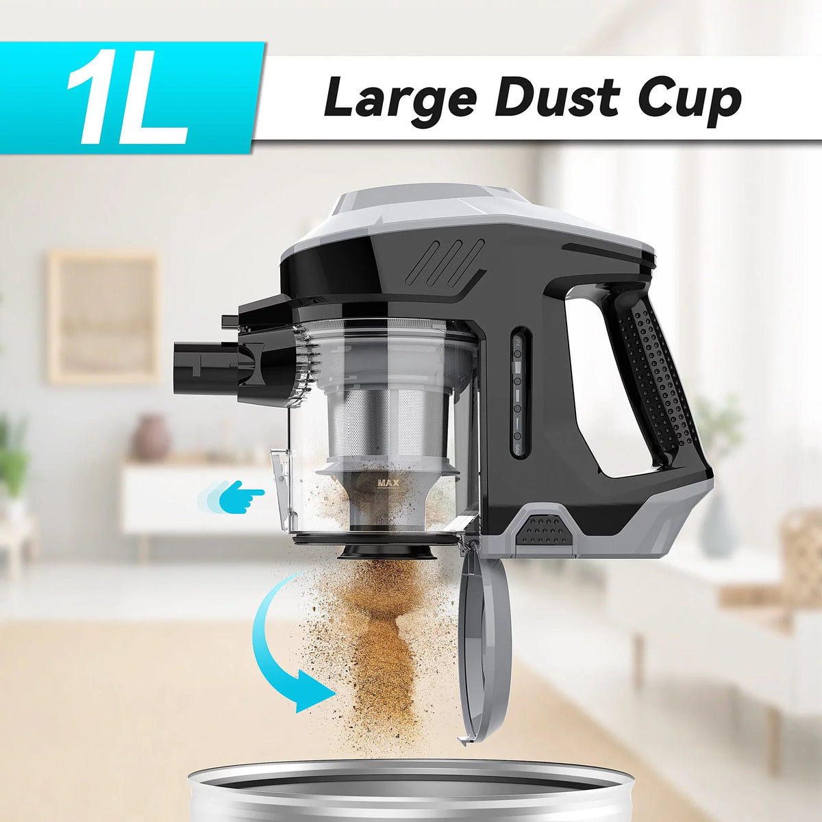 Suction INSE Vacuum Cleaner, Pet 1 Vacuum 15Kpa Runtime, Powerful Handheld 180W Stick for Hair 3 Cleaner, in Carpet Thin 40min Cleaner Floor Hard to Up Cordless Vacuum