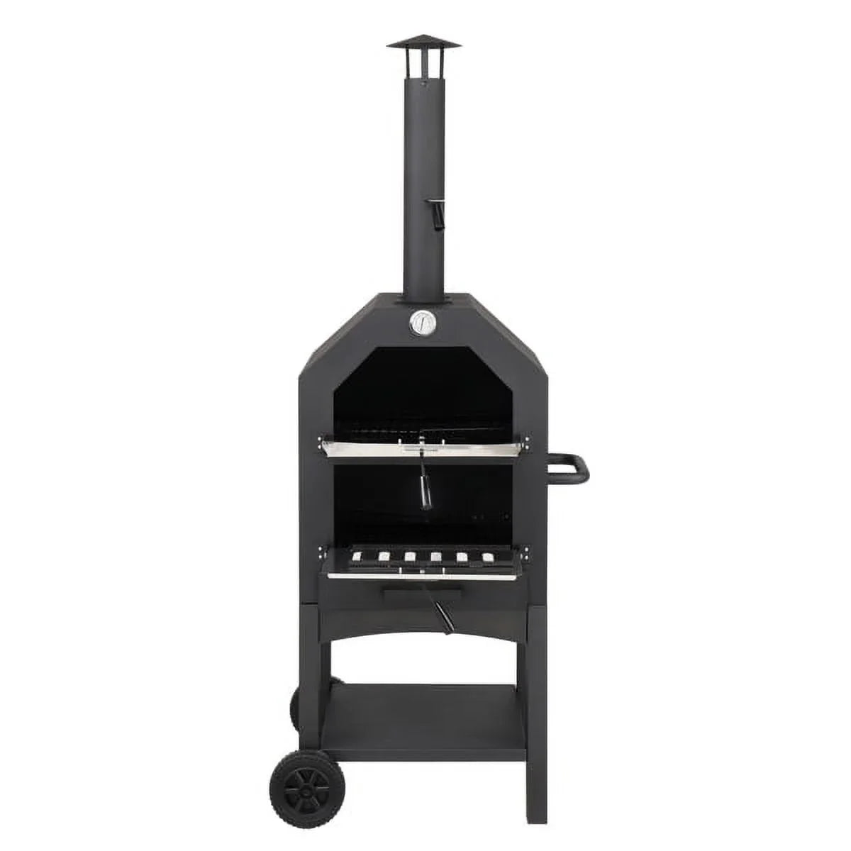 Pizza Outdoor Stone, Pizza Pizza Camping Fithood with Rack, Oven Grill for and Backyard Peel, Wood Fired