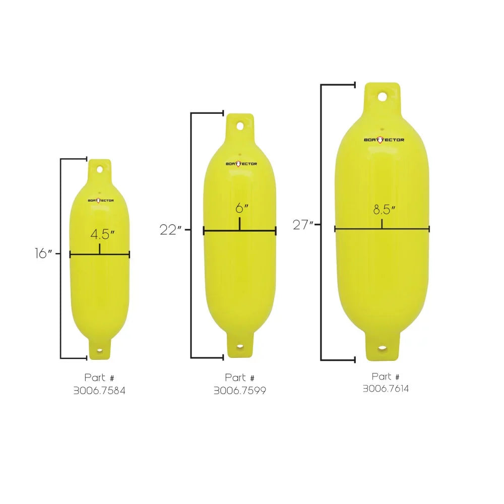3006.7599 Neon 2-Pack Value Fender x Max 22", Extreme Yellow 6.5" - BoatTector Inflatable