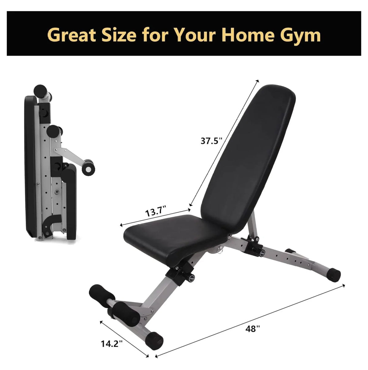 Strength Bench Full Workout Home Decline Bench Gym Press Foldable Bench Adjustable for Training for Weight Incline Body,