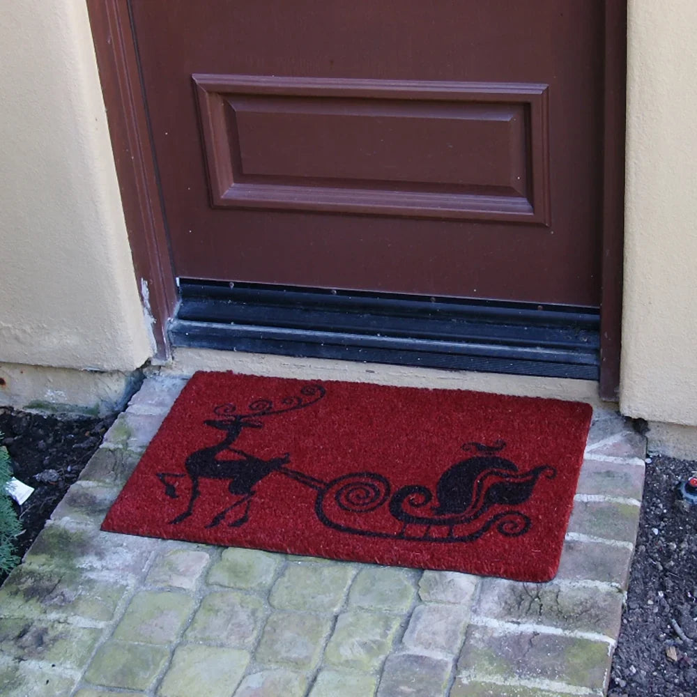 Christmas x The Red 18 Rubber-Cal Mat, 30-Inch Nose Rudolph Reindeer Holiday
