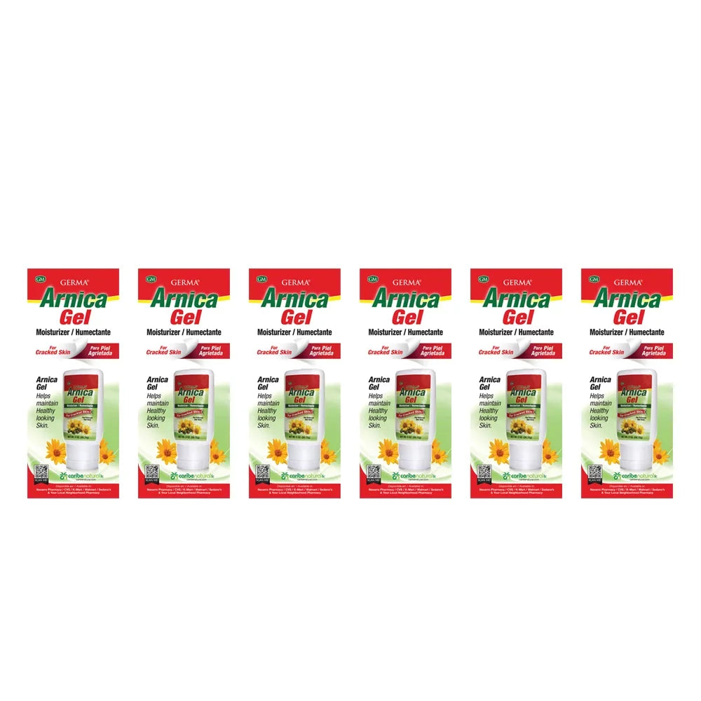 Analgesic. Germa Moisturizer Pack / Arthitis. 6 Topical for Natural Pain Arnica Skin. Cracked Ache of Gel. Relief Bruises and for 2 oz.