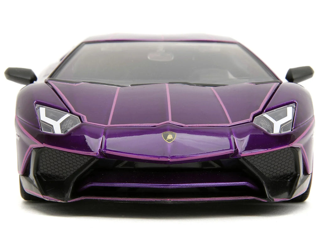 Model Jada Lamborghini with Purple Candy Aventador Graphics by SV Car Slips" Pink Series Diecast 1/24 "Pink