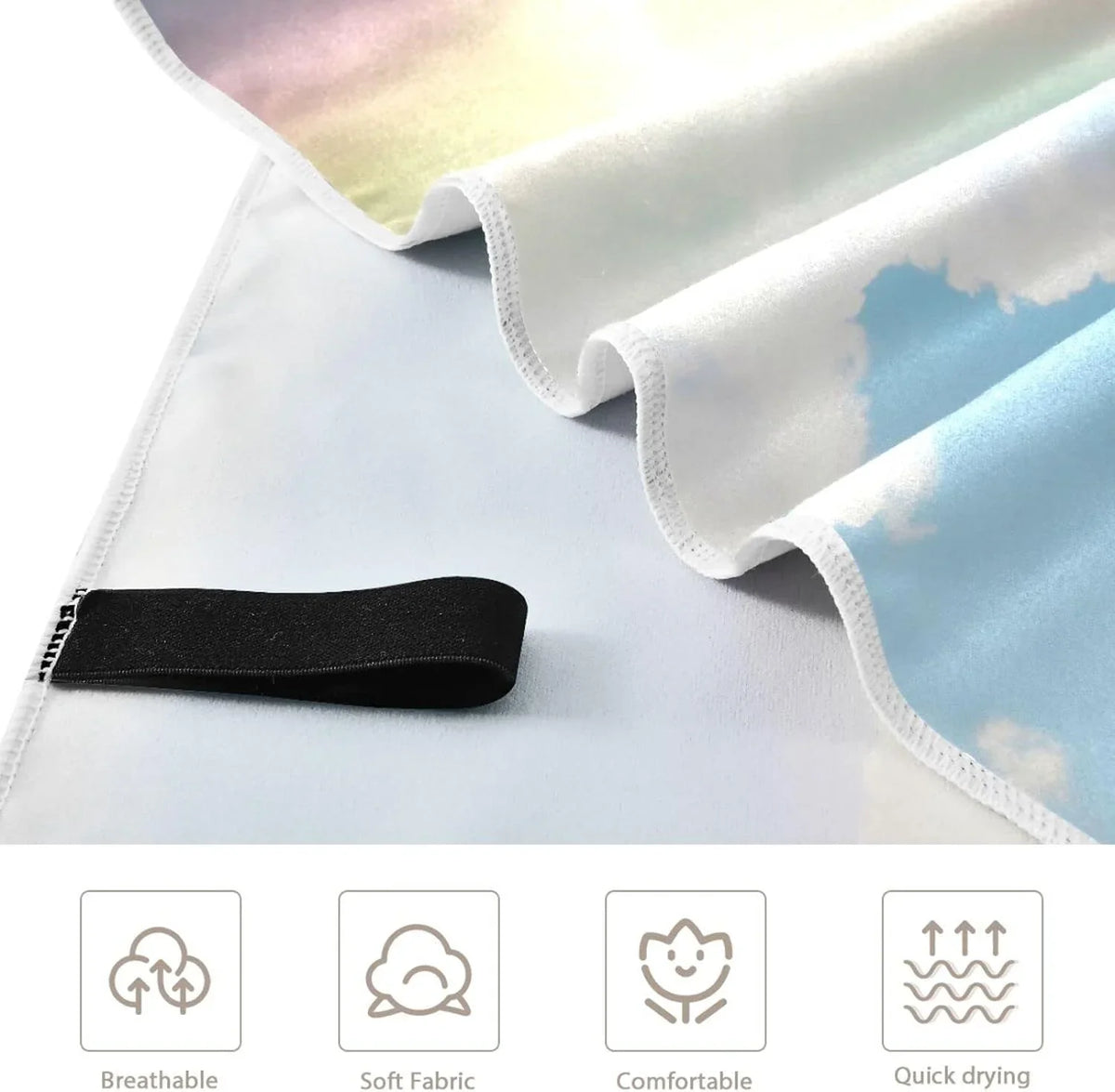 Lightweight Holiday（282） Oversized Absorbent Towels Travel Towel Beach Rainbow - Beautiful Dry Towel Swimming Bestwell Quick for Camping Super Compact -