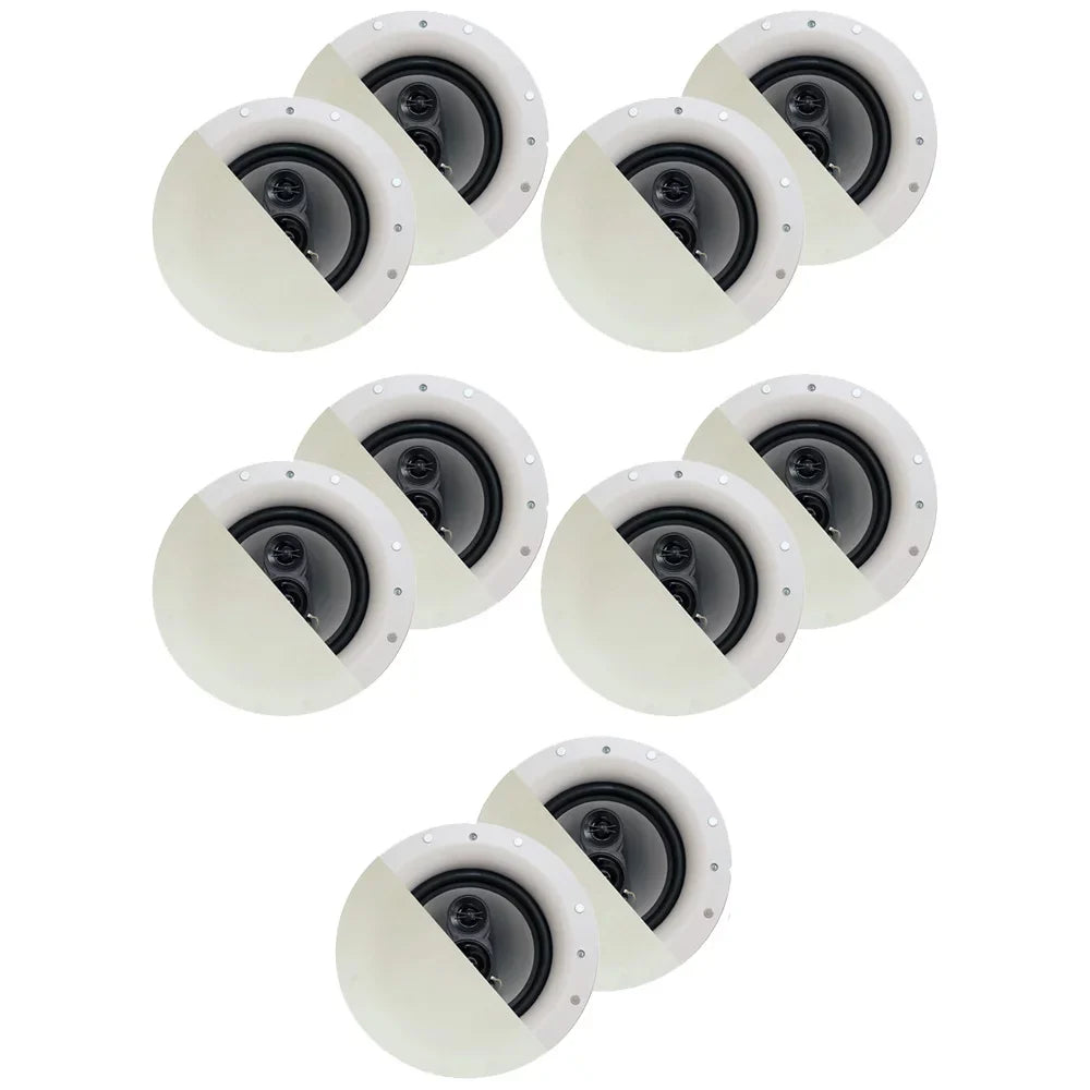 Pair Audio Acoustic Speaker Home Frameless 3 Ceiling 8" Pack 5 Way Speakers In Theater CSic84