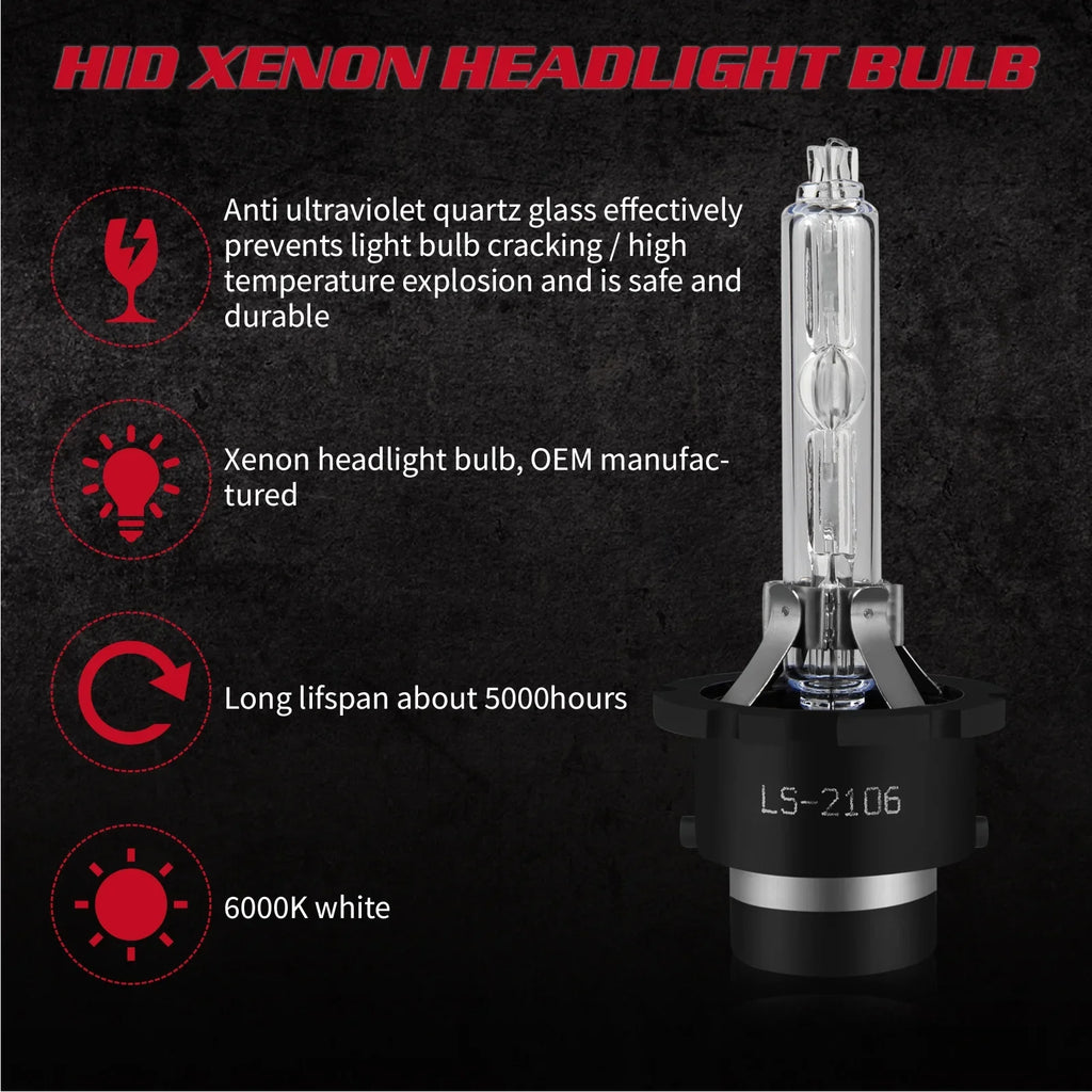 2X Bulbs 2009 2011 2012 2015 Low 2013 D4S Beam 6000K 2010 Hid 2008 Lexus 2007 Headlight for ES350 White 2014