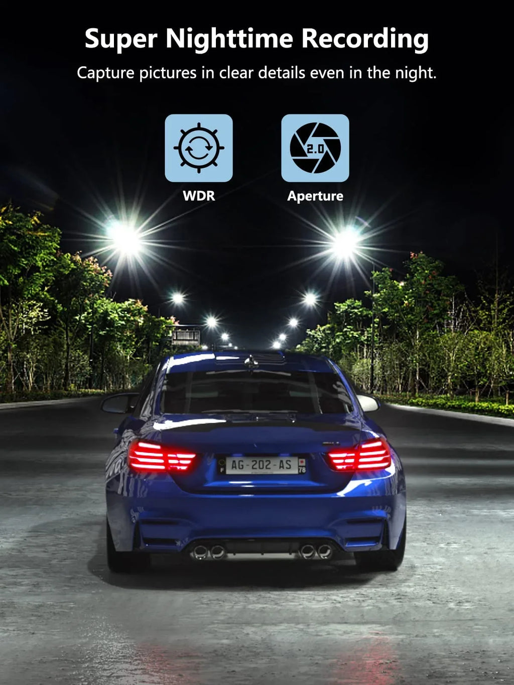 Parking Mini Card, Car,Motorcyle,Balls Dash Recording, Dash Cam Vision, and Rear, Loop 32GB 2.45 2 Screen, Accident inch Monitor with IPS Front Cam Night Ways, Mounting HD SD 1080P WDR, Lock, Full